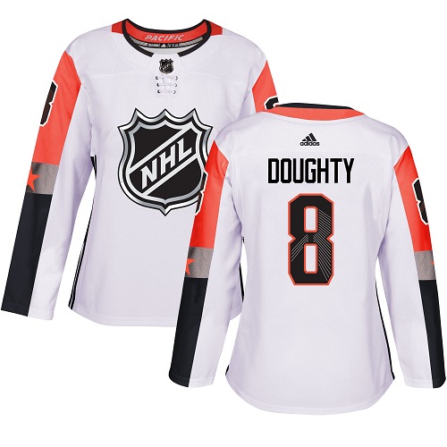 Adidas Los Angeles Kings #8 Drew Doughty White 2018 All-Star Pacific Division Authentic Women Stitched NHL Jersey